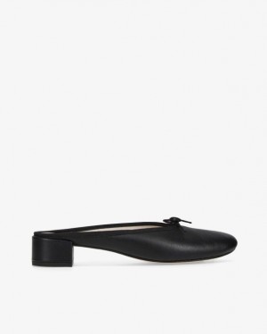 Black Repetto Camille Women's Mules | 56410PWED